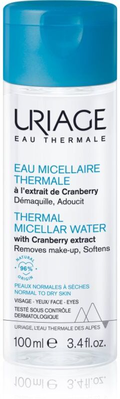 Uriage Hygiène Thermal Micellar Water - Normal to Dry Skin eau micellaire nettoyante pour peaux normales à sèches 100 ml