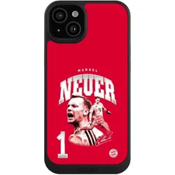 Nivocase Hülle für Apple iPhone 15 Plus Handyhülle NIVOcore Case Schwarz FC Bayern München FCB Manuel Neuer (Apple iPhone 15 Plus), Smartphone Hülle, Schwarz
