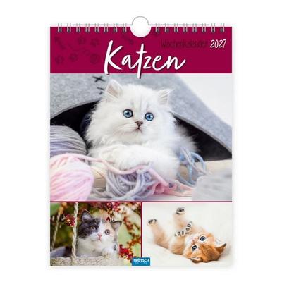 TRÖTSCH - Wochenkalender zum Hängen Katzen 2027