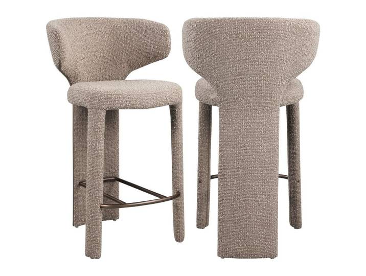 Barhocker Viola Mocca Chunky – gepolstert für Küche und Barbereich