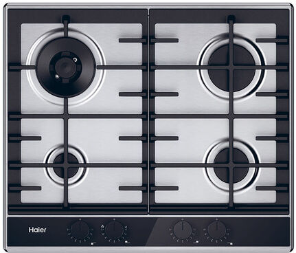 HAIER HAHG6BR4TX Acciaio inox Da incasso 60 cm Gas 4 Fornello(i)