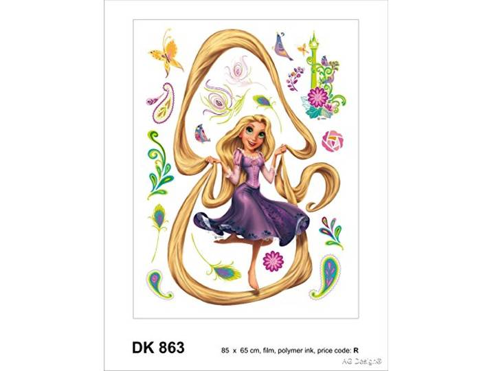 AG Design DK 863 Mur autkleber Stickers Disney Raiponce