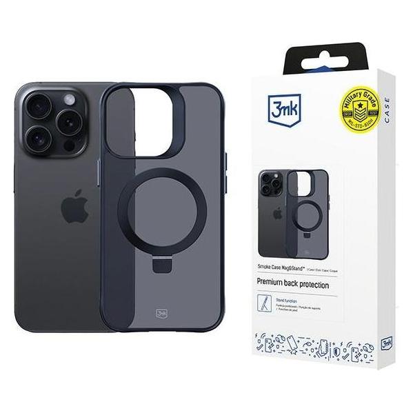 3MK Smoke Case iPhone 15 Pro Magsafe & Stand (Apple iPhone 15 Pro) (W-3SmCaM&S-AiP15Pro-0)