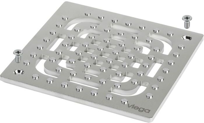 Viega Rost 560768 143 x 143 mm, Edelstahl, massiv, rutschhemmend