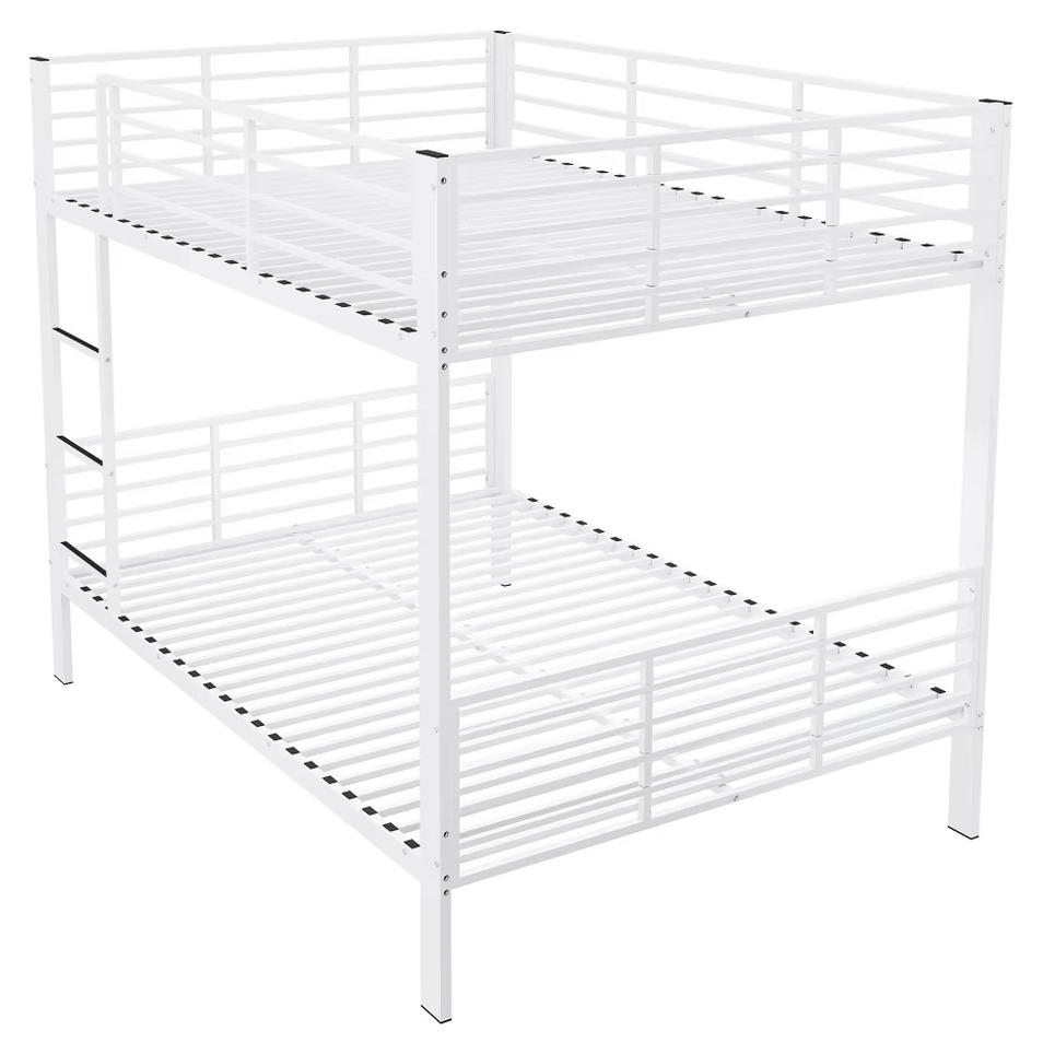 Etagenbett für Erwachsene - Robuster Metallrahmen - 140 x 200 cm - Maximale Belastung 400 kg - Geräuscharmes Design - Weiß