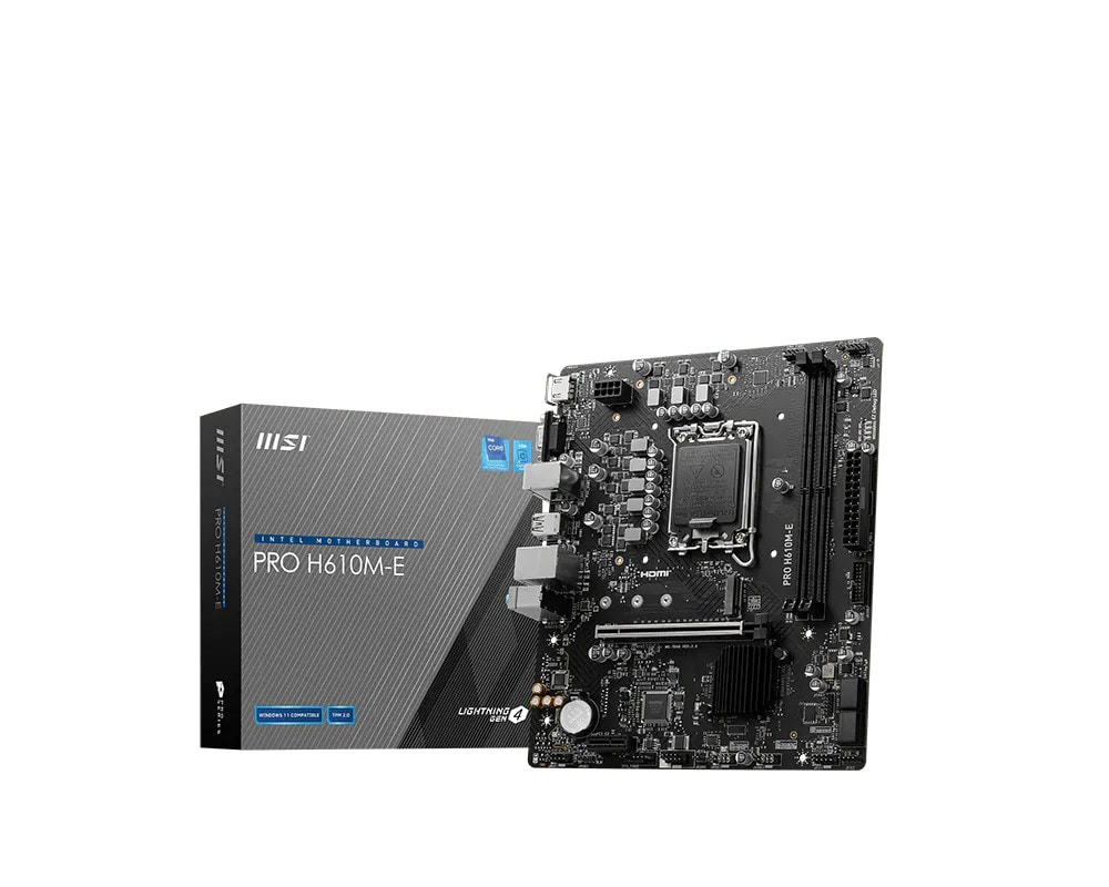 MSI Pro H610M-E Micro-ATX Mainboard - Sockel 1700