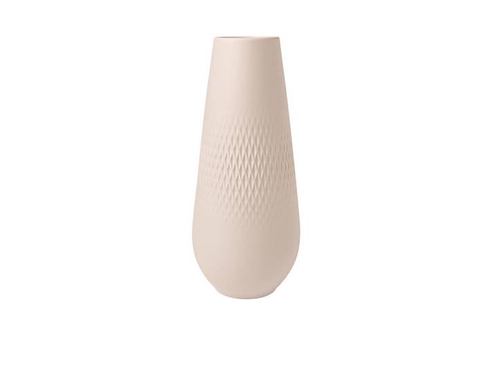 Villeroy & Boch Vase Manufacture Collier Beige 26 cm, Keramik, Rund, 26 cm, Dekoration, Vasen, Keramikvasen