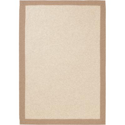 Babydecke BIEDERLACK "Babydecke Wool Knit", beige (nature), B:75cm L:100cm, Wolle, Wohndecken, Babydecke, 75 x 100, mit kontrastfarbigem Patentrand