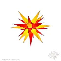 Herrnhuter Sterne Papier 60 cm gelb/rot