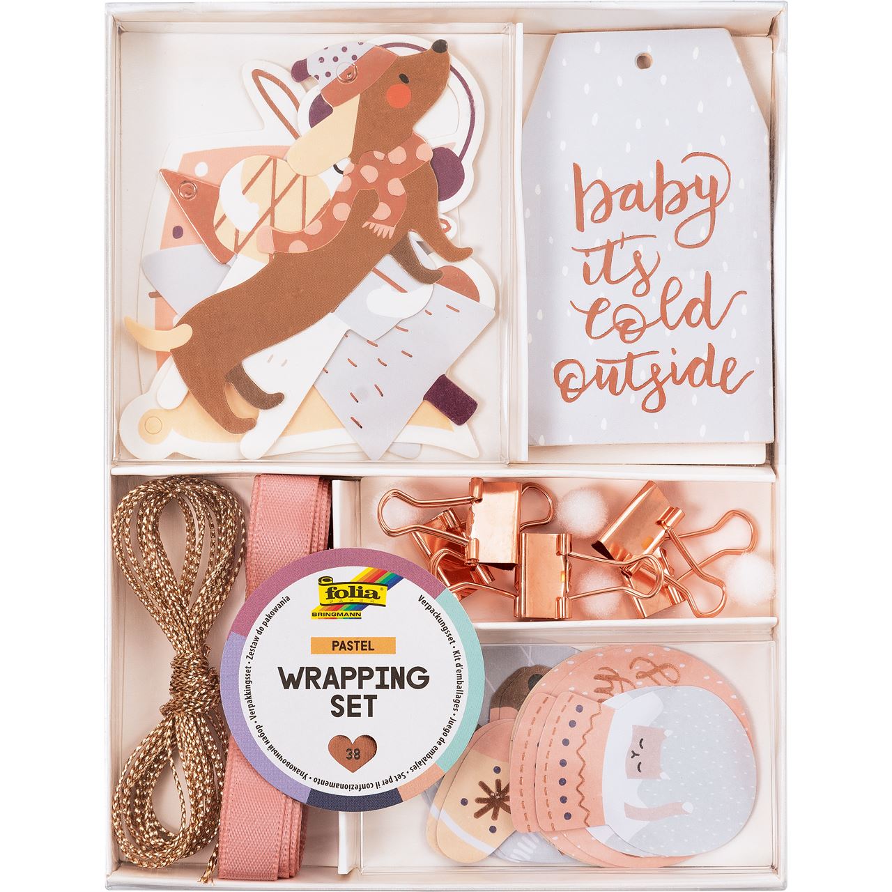 folia Bastelset Verpacken pastell pastell