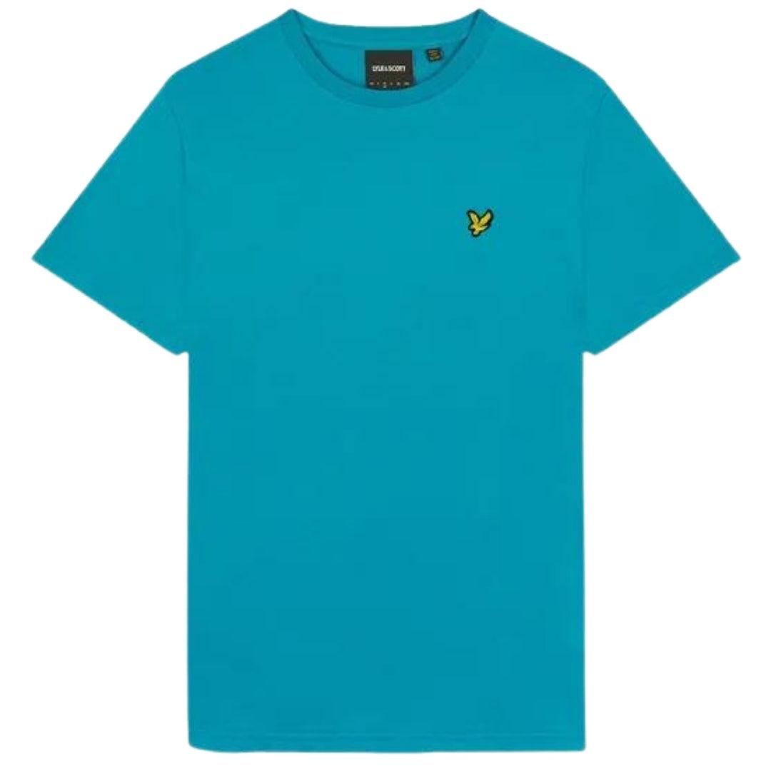 Lyle & Scott Brand Freizeit-T-Shirt mit Logo auf der Brust in Blau