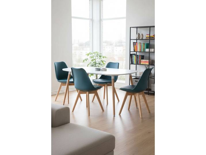 4er Set Synk Basic Stühle - Blau Öl