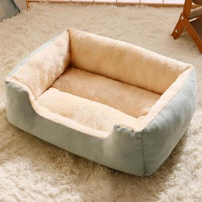 Universal Stock Cozy Plush Cat Bed For Indoor Cats & Small Dogs Warm Calming Kitten Nest green