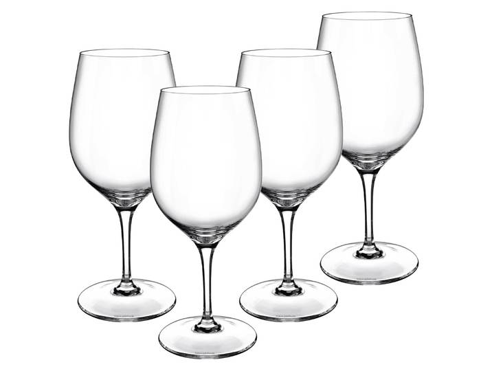 Rotweinglas VILLEROY & BOCH Rotweingläser Entrée 480 ml 4er Set transparent , bunt (transparent), Glas, Trinkgefäße, Rotweinglas