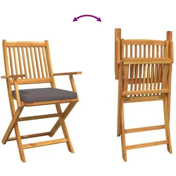 vidaXL, Gartenstühle, Jadonina (6 Stück Mit Armlehne)