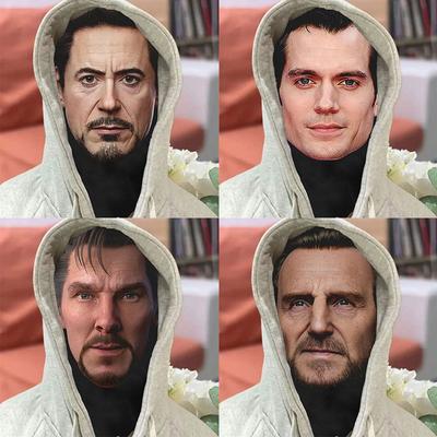 Rare Purchases Elastic Mesh Masks Cosplay Super Heroes, 3D Printed Stephen Strange Full Face Mask, Funny Balaclava Headcovers type E