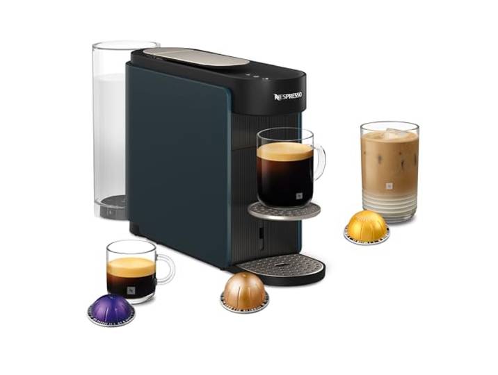 NESPRESSO KRUPS Vertuo Up Blau Kapselmaschine XN9404 Kaffeemaschine, 5 Tassengrößen, 3 Sek. Aufheizzeit, One Touch Zubereitung, schwenkbarer Wassertank, Coffee Creations Modus