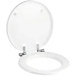 Geberit Preciosa WC-Sitz 571180000 weiß, Befestigung von oben, Scharniere Edelstahl, mit Deckel