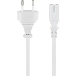 Goobay 51326 Stromkabel Weiß 1,5 m Netzstecker Typ C C7-Koppler