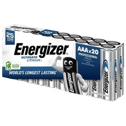 Energizer Ultimate Lithium (20 Stk., AAA, 1250 mAh), Batterien + Akkus