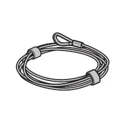 Hörmann Drahtseil 5,5mm / 10000mm / Kausche + Pressklemme für Baureihe 50 & 60