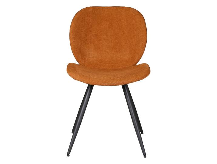Chaise repas tissu rouille