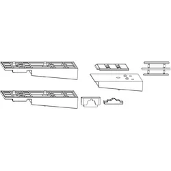 Maco, Zubehör Türbeschlag, Fiber-Therm Zubehör 78/28, Laufschiene hoch, Schema A, silber (102741)