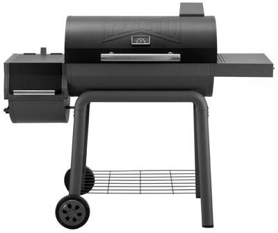 Feasto Barrel Charcoal Grill With Offset Smoker And Side Shelf