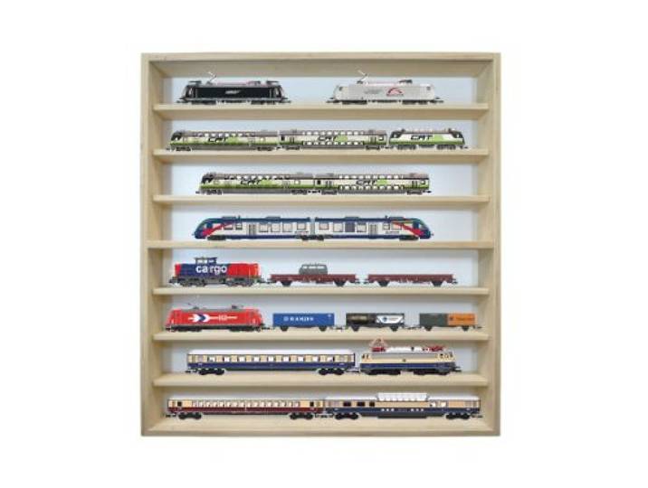 Alsino Vitrine H0 8 Fach Regal Setzkasten Aufbewahrung, V-41 (70 cm)