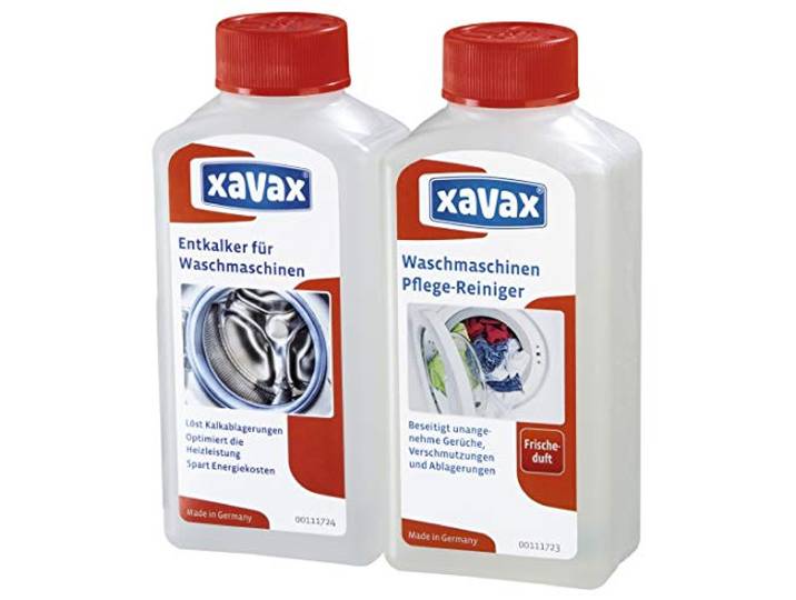 Xavax Waschmaschinen Entkalker Pflege-Set, Entkalker plus Reiniger mit Frische-Duft (2 x 250 ml)
