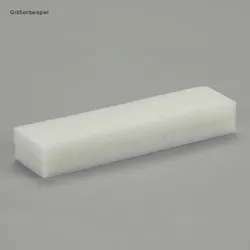 Alu-Schiene 20 x 3 cm, 3 cm hoch, beidseitig gepolstert