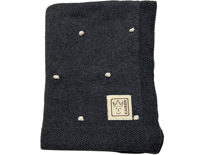 Babydecke Kaiser Knots dark grey/knot natural 80 x 100 cm - Farbe: Beige, Dunkelgrau - Krabbeldecke