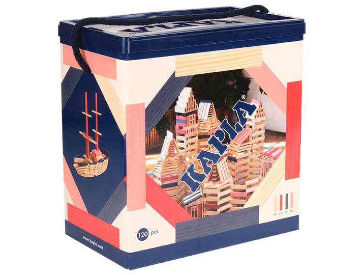 Kapla-Baukasten 120 Stück rot rosa & dunkelblau 2+ Jahre