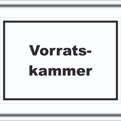 HB-Druck Vorratskammer Schild mit Text Pantry Reserve waagerecht A6 (105x148mm)