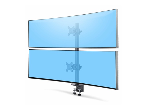 StarTech.com Desk Mount For 2x Vertically Stacked Monitors, Dual 49", TAA - Befestigungskit (2 VESA-Platten, Polkappe, 2 VESA-Halterungen, C-Halterung 25 - 100 mm, Mastenbau, 2 Stützkragen) (H2MPV-MONITOR-MOUNT)