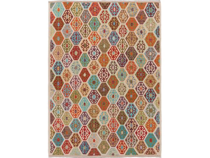 Kelim Afghan Teppich 211x289 Handgewebt Orientteppich Wolle