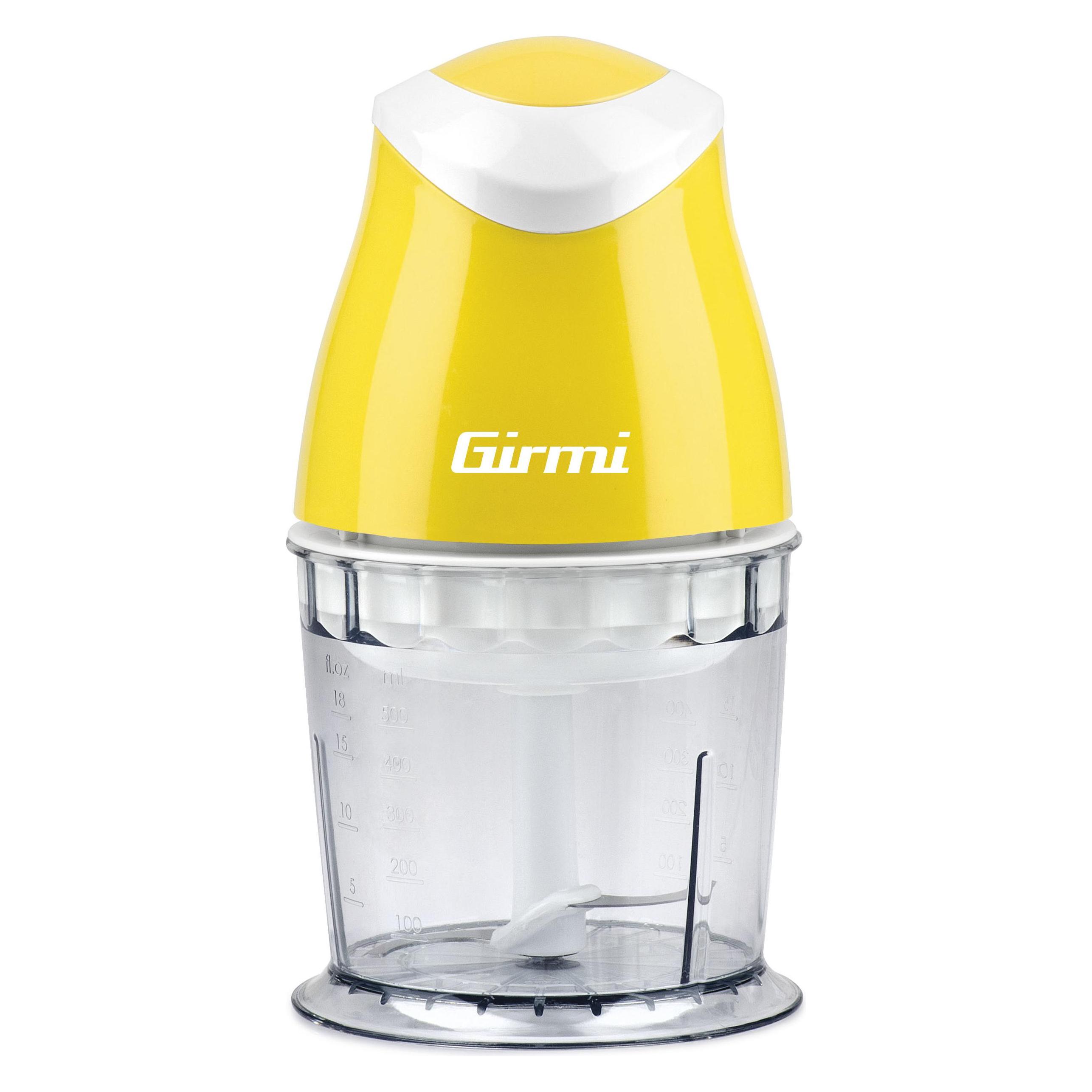 Girmi TR01 Elektrischer Gemüseschneider 0,5 L 350 W Transparent, Weiss, Gelb (500 ml, 350 W) (TR0105)