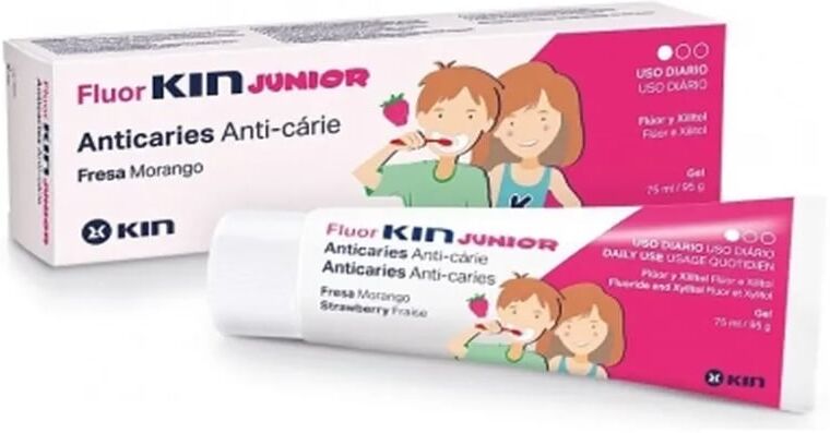 Kin Flúor Junior Anticáries Gel Morango 75 ml