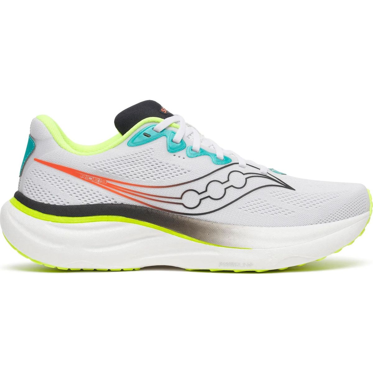 Saucony Ride 19 Men's white/citron (1036) 45 S101566-1036-45-MEDIUM