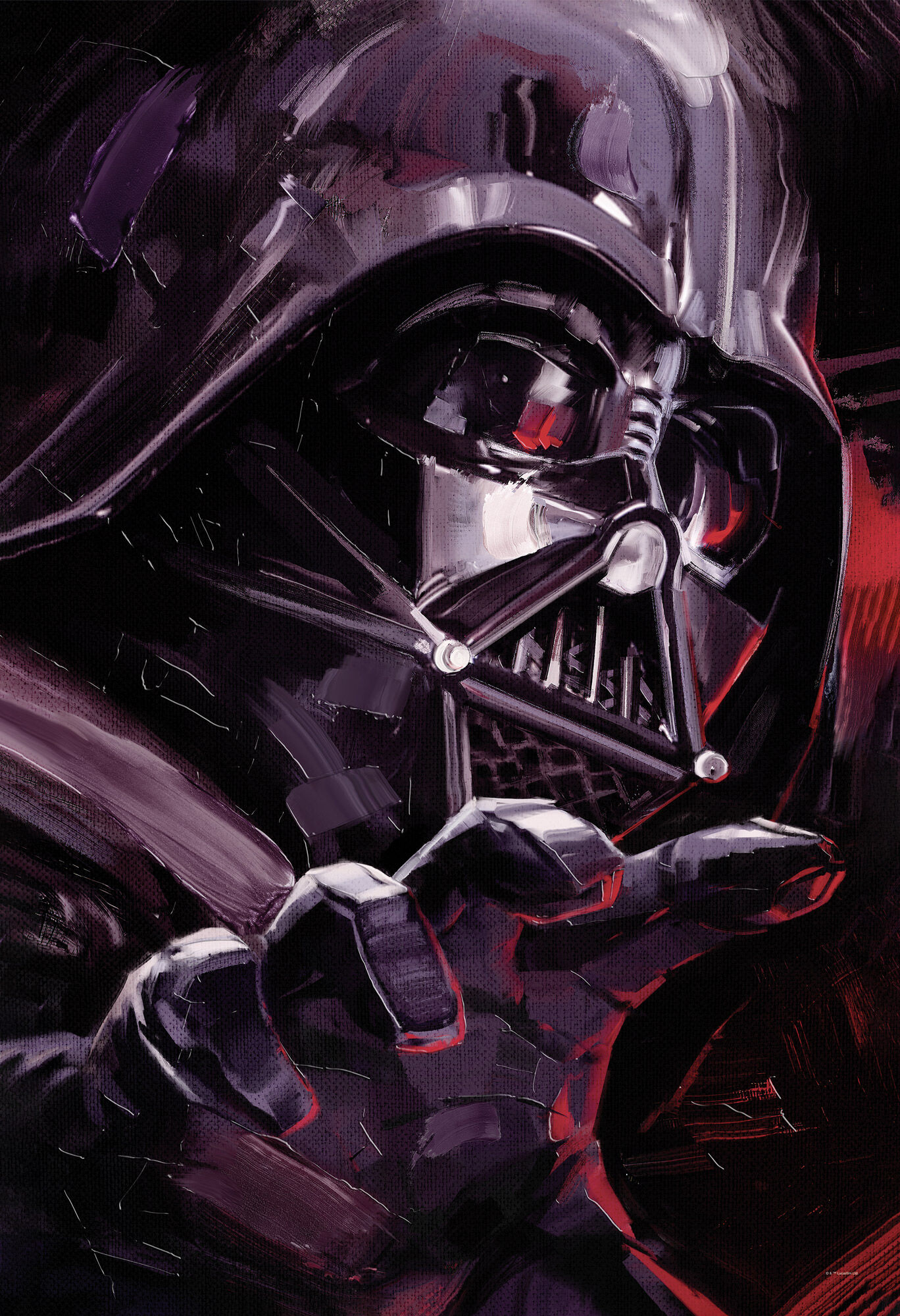Leinwandbild KOMAR "Star Wars Darth Vader Acryl", grau (farbe bild(er): grau,rot), Disney, 1 Stk., Vlies, Bilder, Leinwandbild, 60 x 90 cm (Breite x Höhe) - Kinderzimmer, Dekoration