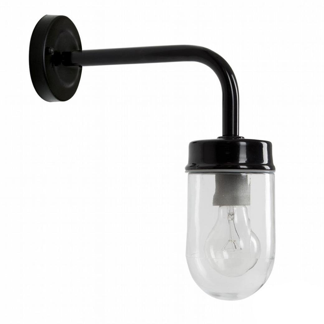 KS Verlichting Stallamp Genius Wandlamp Zwart Metaal en Glas