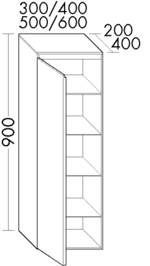 Burgbad Halbhochschrank rc40 Schilf Hochglanz/Schilf Matt, UHEV040LF4517A0067 UHEV040LF4517A0067