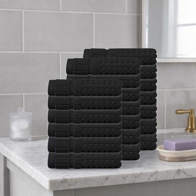 Home Weavers Inc Home Weavers Willow Collection 630GSM Cotton Zero Twist Super Absorbent Wash Cloth - 13x13