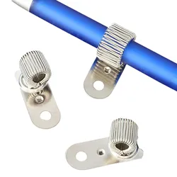 100 Stifthalter, 32 x 13 mm, zum Einnieten, drehbar, aus Metall, 100 Stück, silber