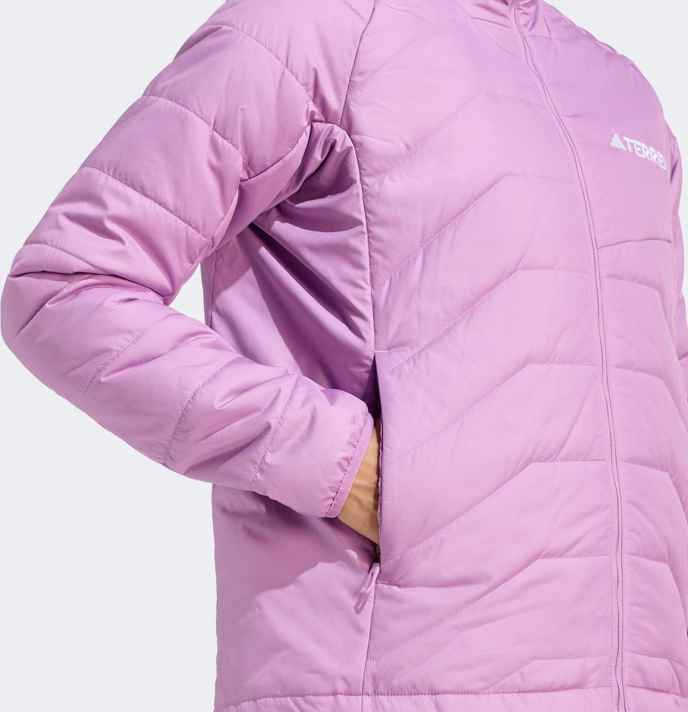 Steppjacke ADIDAS TERREX "MULTI SYNTHETIC", Damen, Gr. XL, lila (preloved lila), Obermaterial: 100% Polyester, Jacken Steppjacke