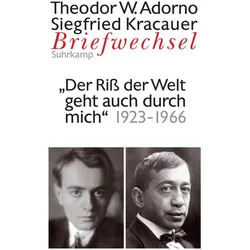 Briefe und Briefwechsel, Fachbücher von Theodor W. Adorno, Siegfried Kracauer