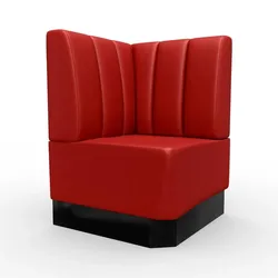 BIG Möbel GmbH Gastro Eckbank Amsterdam | 64x64 cm | Kunstleder Rot | Vertikal