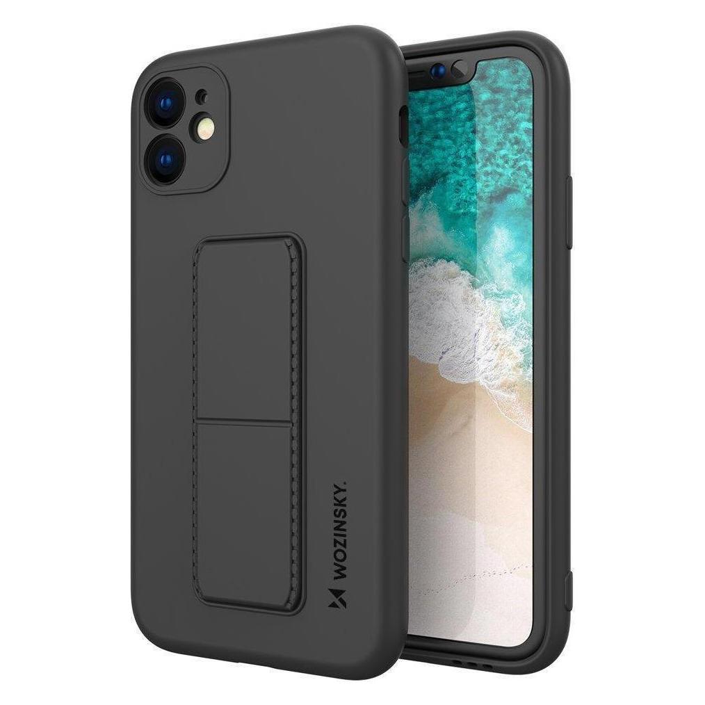 Wozinsky Kickstand Case Silicone Stand Cover for Samsung Galaxy A72 4G Black (Samsung Galaxy A72) (Wozinsky Kickstand Samsung A72 4G Black)