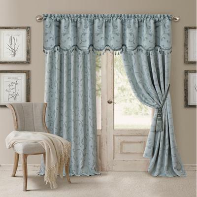 Threadmade Mia Jacquard Blackout Curtain Panel