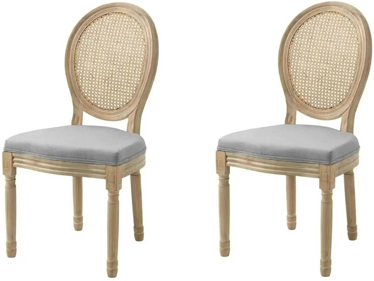 Höffner Stuhl 2er-Set  Richeliu ¦ grau ¦ Maße (cm): B: 50 H: 95